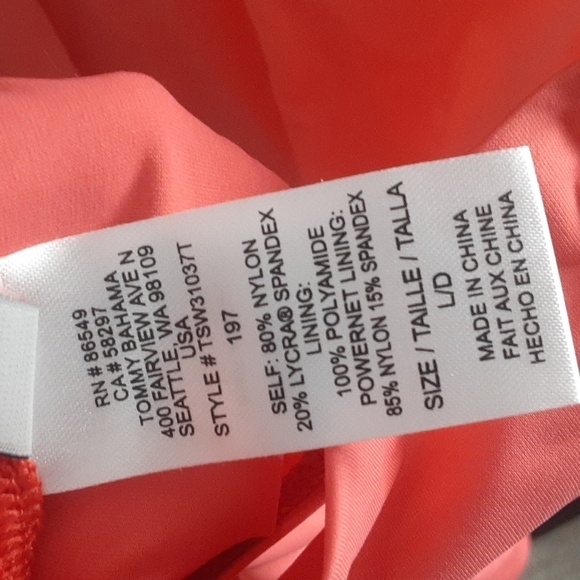 Tommy Bahama Tangerine Pearl Underwire Halter Tankini Top - Picture 10 of 10